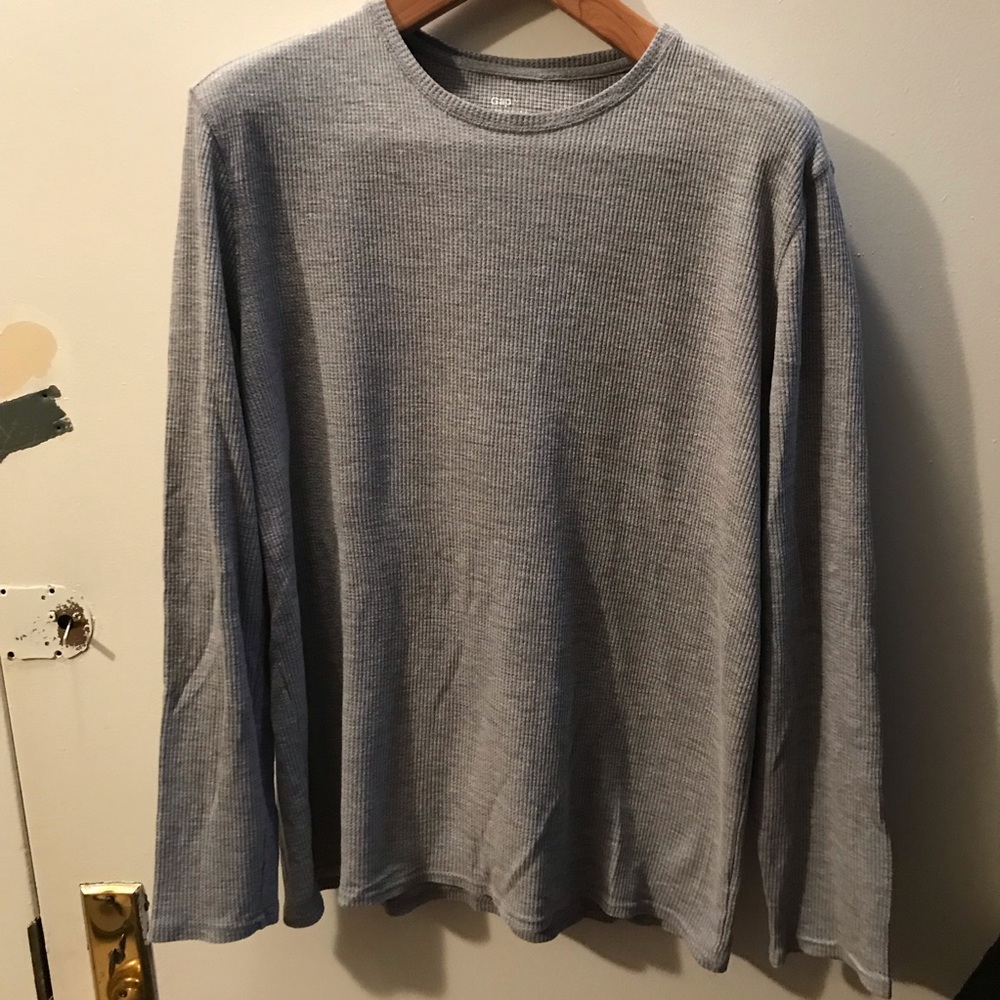 Gap long sleeve waffle knit Henley men’s large